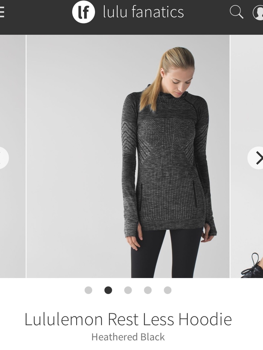 Lululemon Rest Less Hoodie Size 6